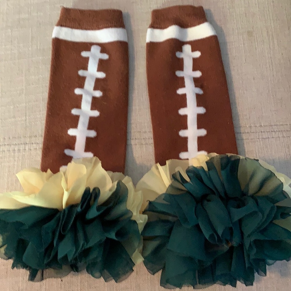 Custom Football baby/toddler leg warmers!